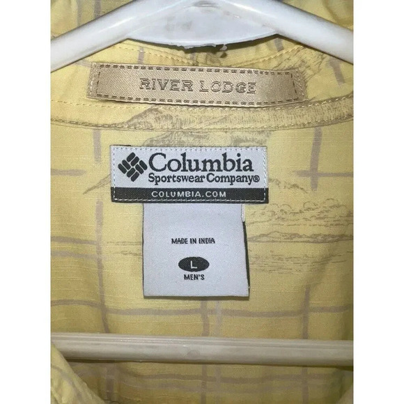 Columbia River Lodge Fish Print Shirt Mens Large Short Sleeve Button Down - Picture 4 of 10